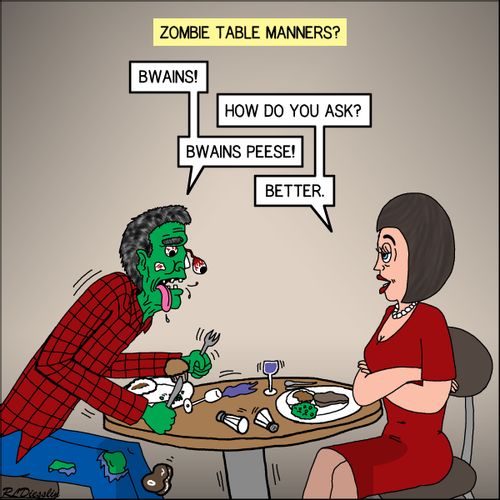 Zombie table manners.