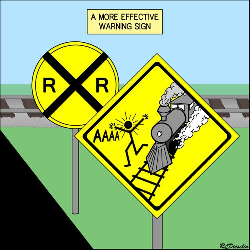 A More Effective Rail Road Crossing Sign