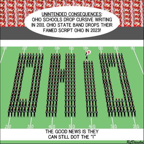 Ohio State End of Cursive Writing