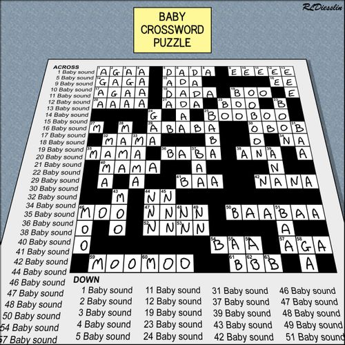 Baby Crossword Puzzle.