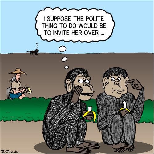 "I suppose the polite thing to do would be to invite her over..."