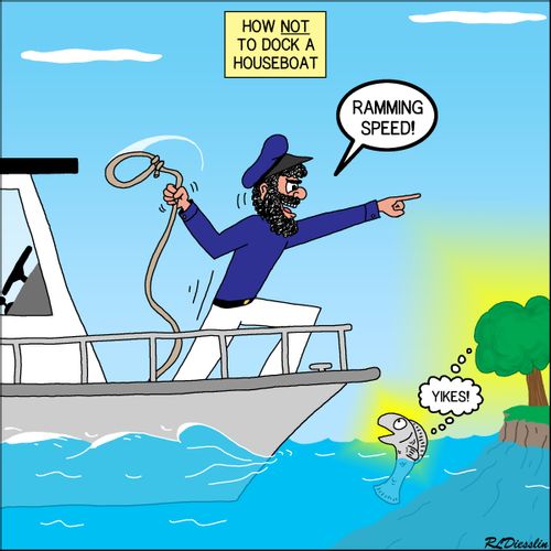 How not to dock a houseboat.