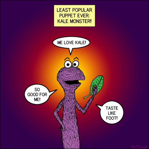 Least popular puppet ever: kale monster!