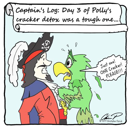 Captain's Log: Day 3 of Polly's cracker detox was a tough one...