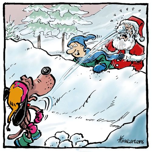 Snowball Fight With Santa