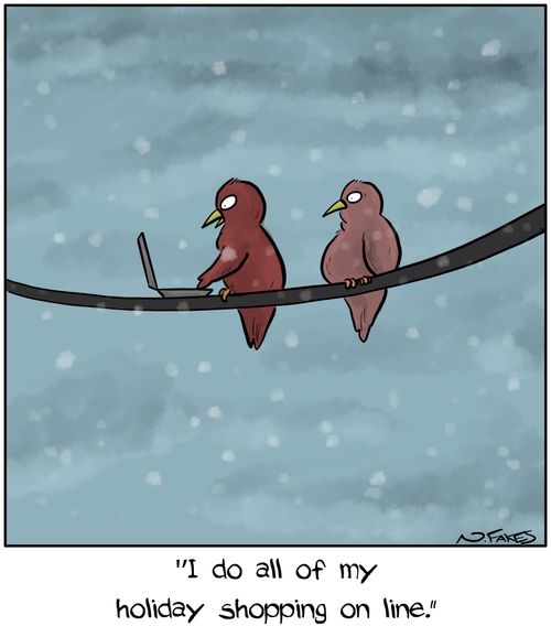 "I do all of my holiday shopping on line."