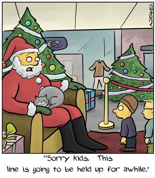 "Sorry kids. This line is going to be held up for awhile."