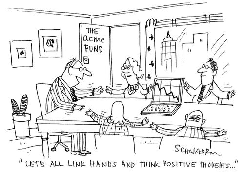 'Let's all link hands and think positive thoughts...'