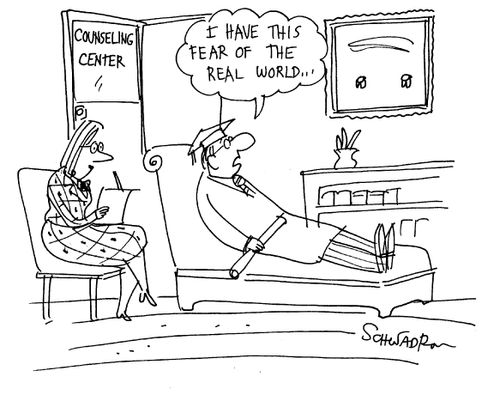 'I have this fear of the real world...'