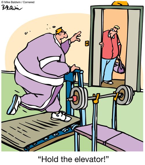 'Hold the elevator!'