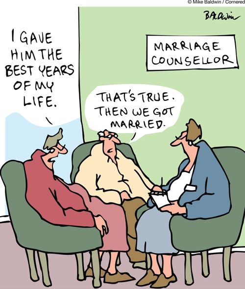 'I gave him the best years of my life. That's true. Then we got married.'