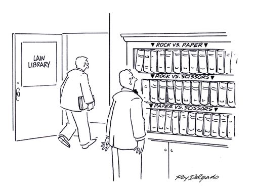 Law Library: Rock, Paper and Scissors.