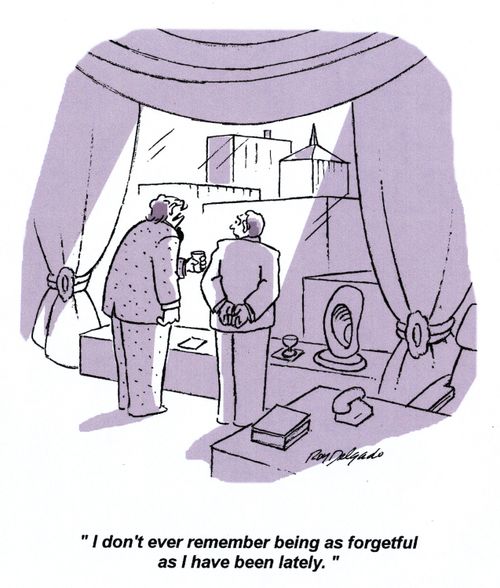 'I don't ever remember being as forgetful as I have been lately.'