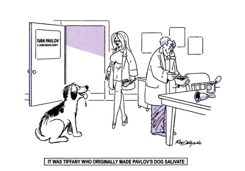 It was Tiffany who originally made Pavlov's dog salivate.