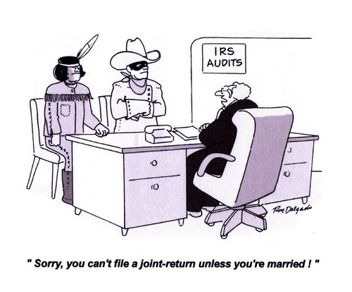 'Sorry, you can't file a joint-return unless you're married!'