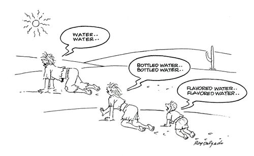 Water...bottled water...flavoured water.