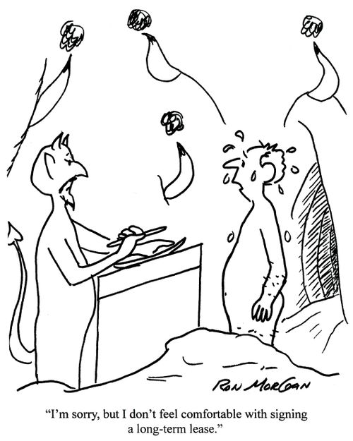 'I'm sorry, but I don't feel comfortable with signing a long term lease.'