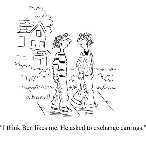 'I think Ben likes me. He asked to exchange earrings.'