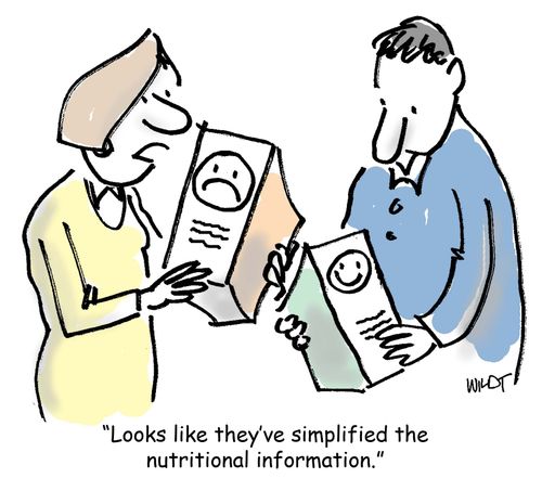 "Looks like they've simplified the nutritional information."