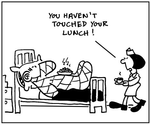 'You haven't touched your lunch.'