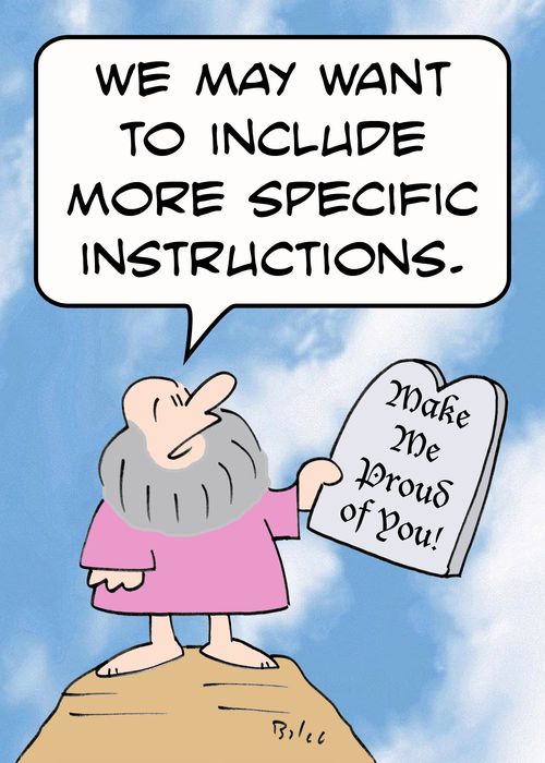MAKE ME PROUD OF YOU! 'We may want to include more specific instructions.'