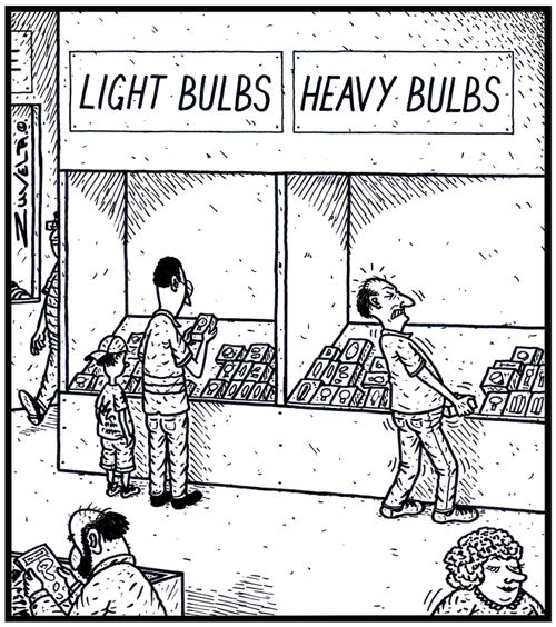 Light and Heavy bulbs for sale.