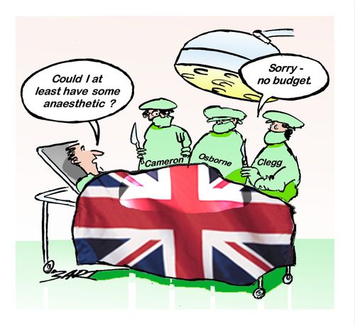 'Sorry - no budget for anaesthetic.'