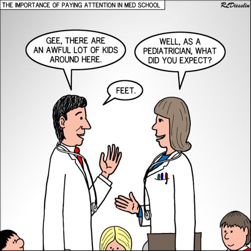 The importance of paying attention in med school.