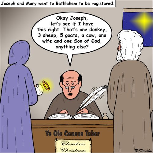 Joseph and Mary went to Bethlehem to be registered.