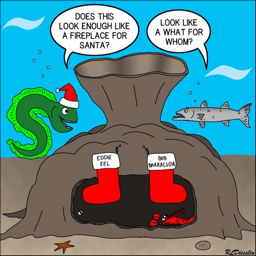 "Does this look enough like a fireplace for Santa?"