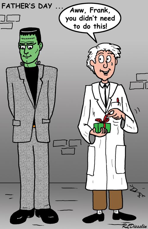 Frankenstein's monster does Father's Day.