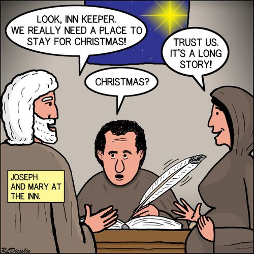 Joseph and Mary at the Inn.