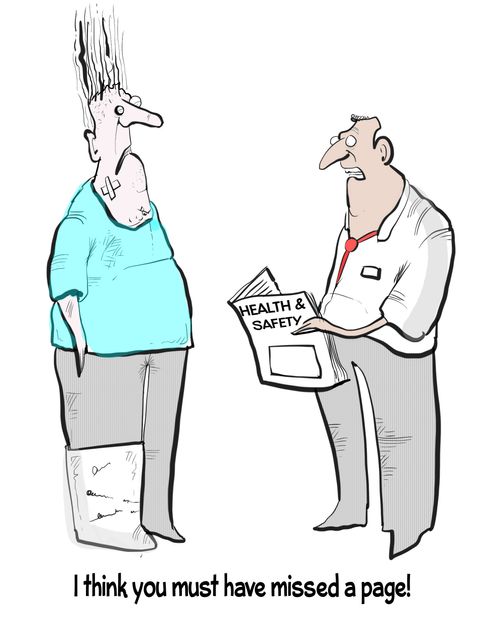 "I think you must have missed a page!"