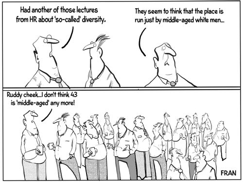 "Had another of those lectures from HR about 'so-called' diversity."