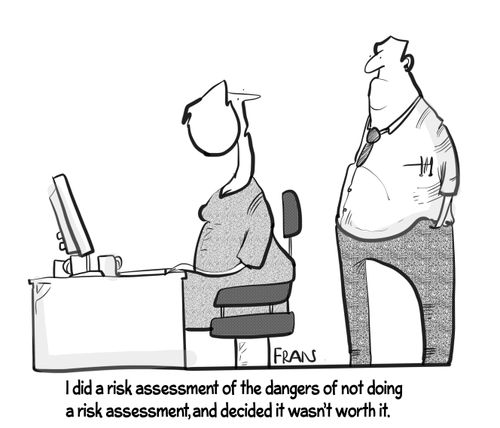 "I did a risk assessment of the dangers of not doing a risk assessment, and decided it wasn't worth it."
