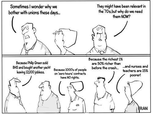 "Sometimes I wonder why we bother with unions these days..."