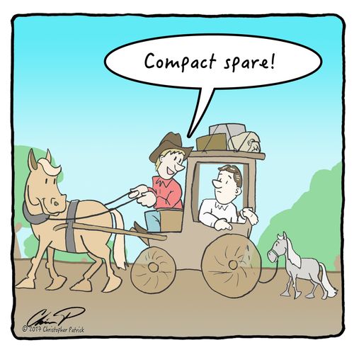 "Compact Spare!"