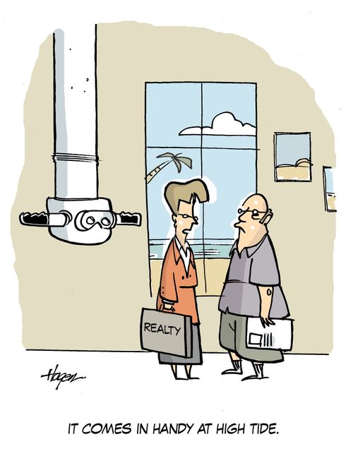 'It comes in handy at high tide'