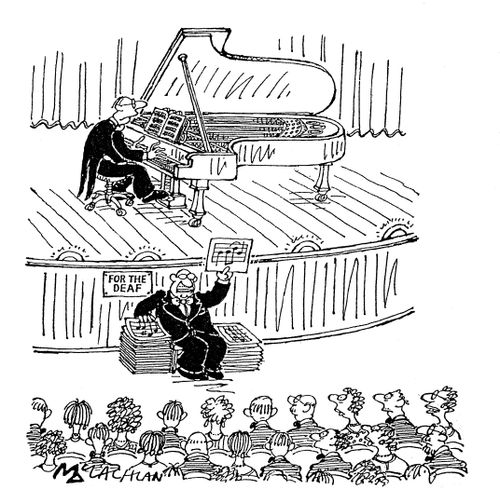 Piano concerto for the deaf.