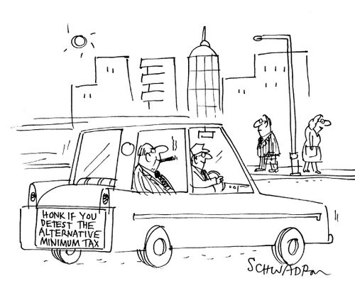 'Honk if you detest the alternative minimum tax.'
