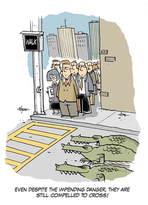 'Even despite the impending danger, they are still compelled to cross!'