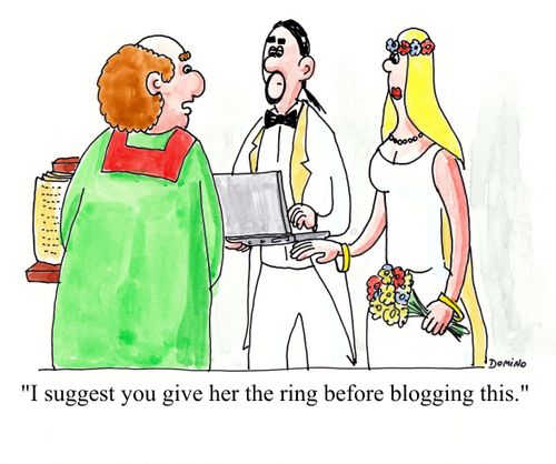 'I suggest you give her the ring before blogging this.'