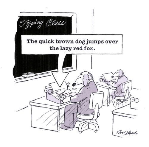The quick brown dog jumps over the lazy red fox.