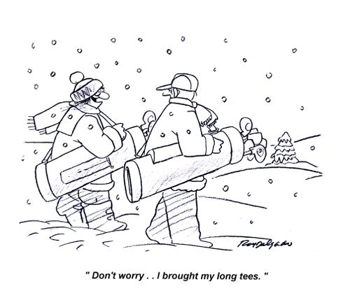 'Don't worry... I brought my long tees.'