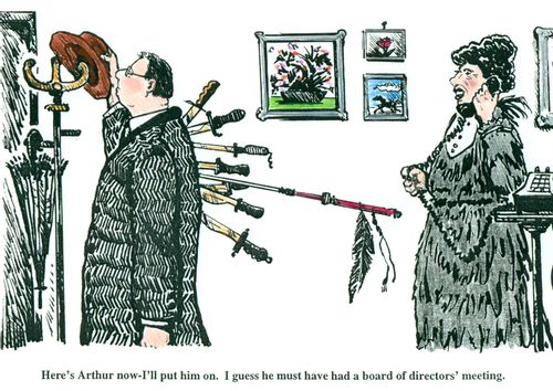 'Here's Arthur now - I'll put him on. I guess he must have had a board of directors' meeting.'
