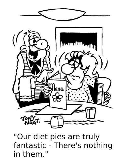 'Our diet pies are truly fantastic - There's nothing in them.'