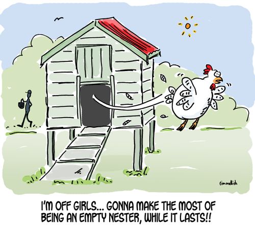 "I'm off girls...gonna make the most of being an empty nester, while it lasts!!"