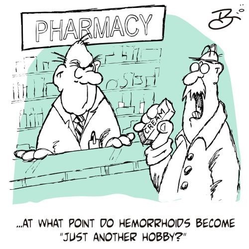 "...At what point do hemorrhoids become 'just another hobby?'"