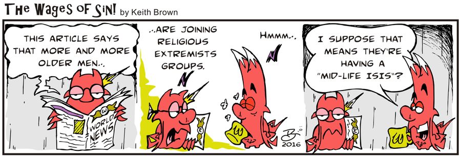 "This article says more and more men are joining religious extremist groups."