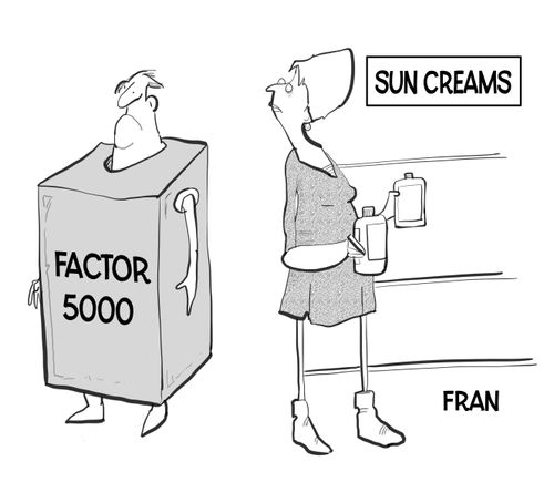 Sun cream factor 5000.